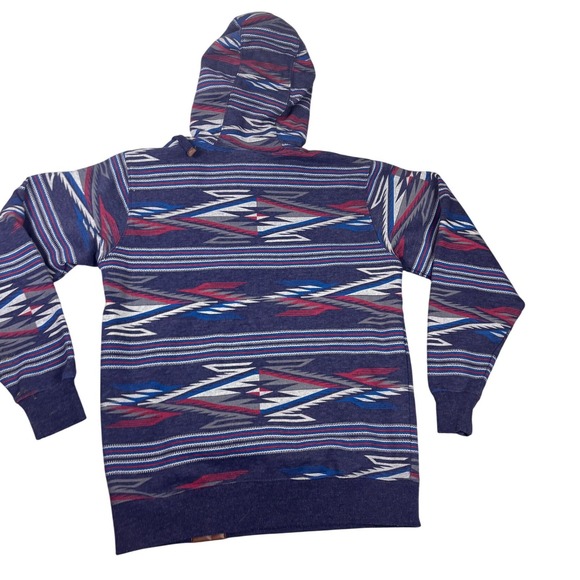 Ariat Hoodie Women Small Blue Southwestern Aztec Fleece Pullover - Picture 11 of 11